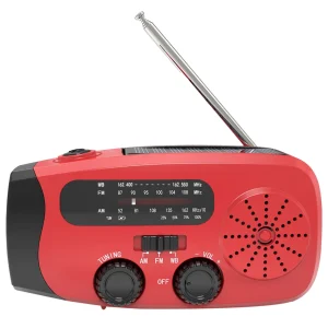 Portable Phone Charger  LED Lights Solar Hand Crank Radio